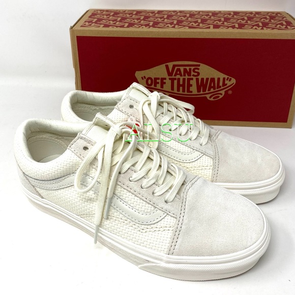 VANS Old Skool Woven Check Marshmallow Women’s - Picture 2 of 10